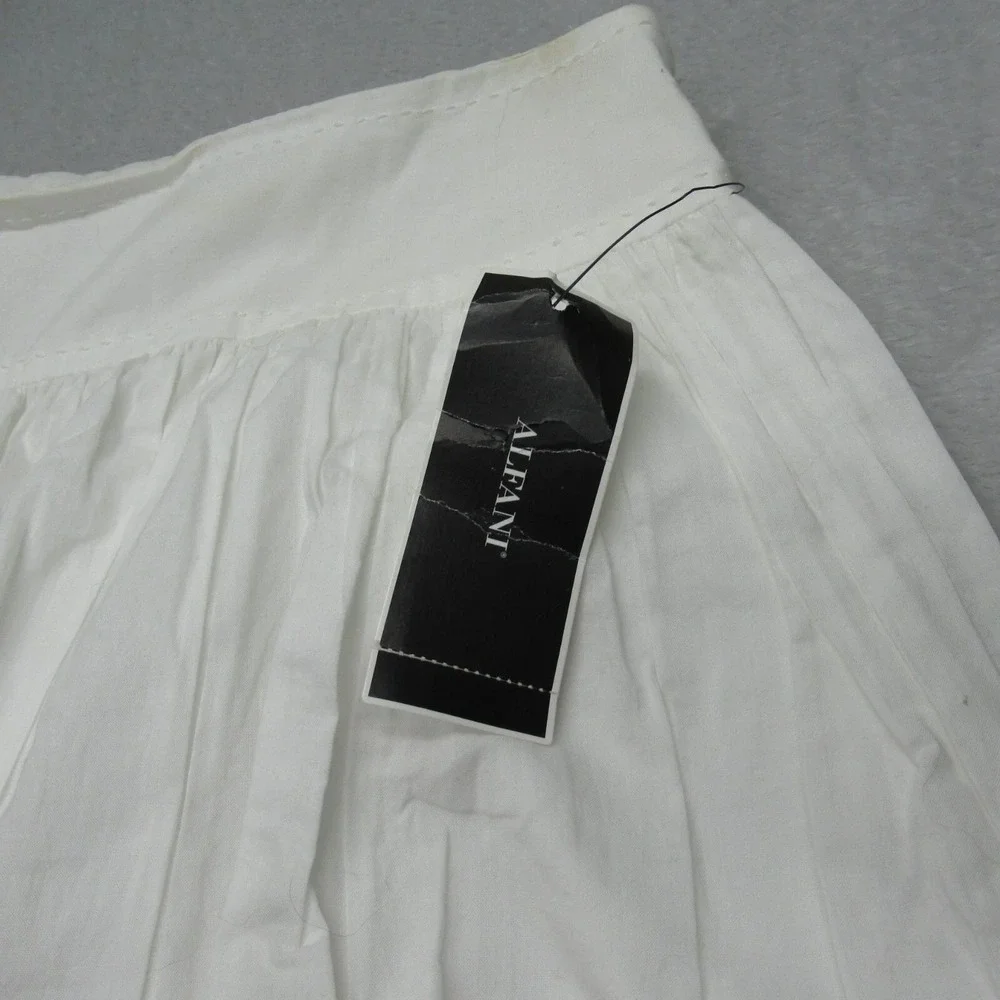 Alfani Lined Skirt Womens 4 Colorful Copenhagen‎ Floral Cotton Gauze Pleated NWD